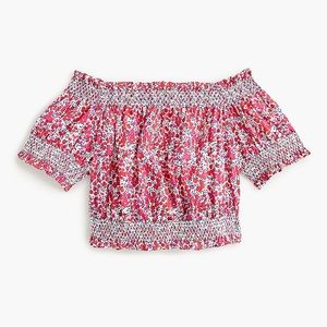 Cotton poplin cropped in Liberty® Wiltshire print